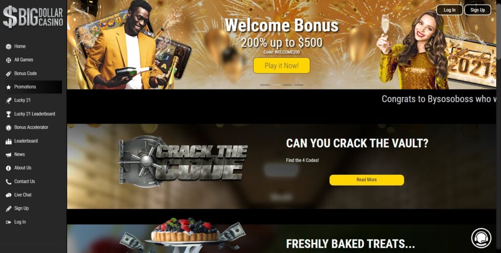 BetBig Dollar Casino Website Screenshot, Sites like funzpoints: Big Dollar Casino