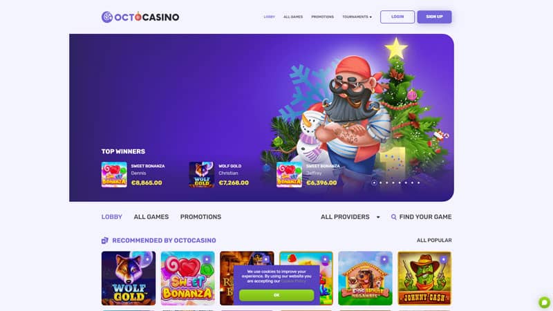 OctoCasino website screenshot