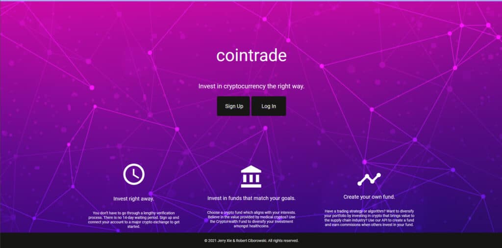 CoinTrade website screenshot
