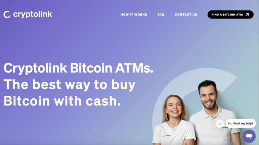 CryptoLink website screenshot