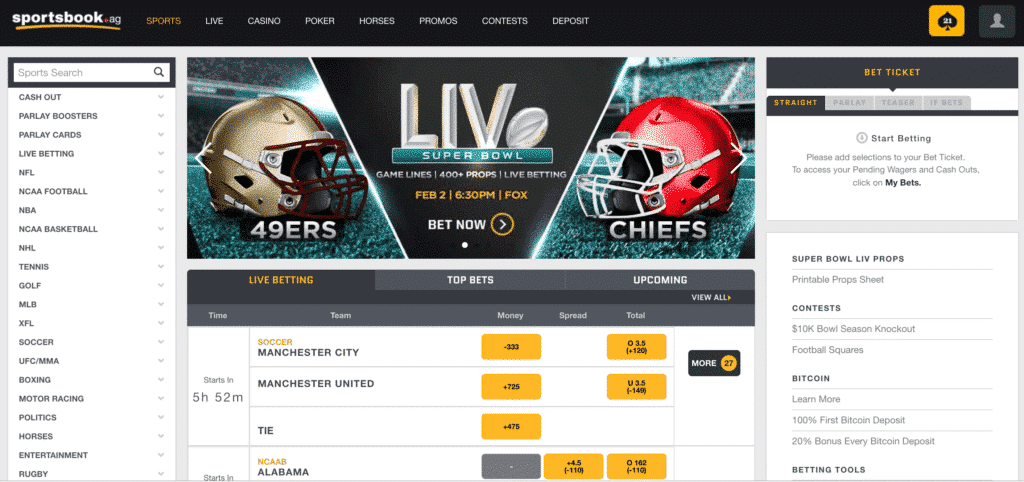 Sportsbook review live betting top bets