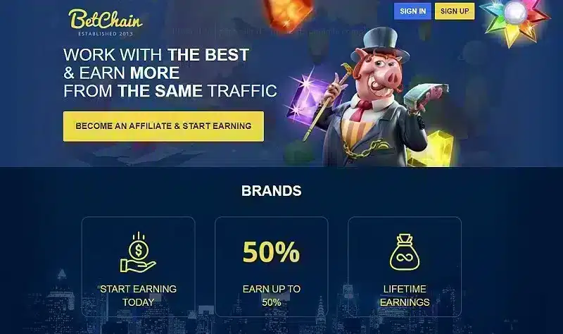 BetChain Casino website screenshot