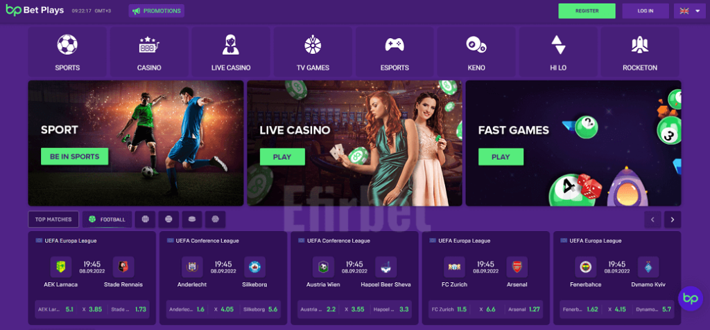 BetPlays Casino website screenshot
