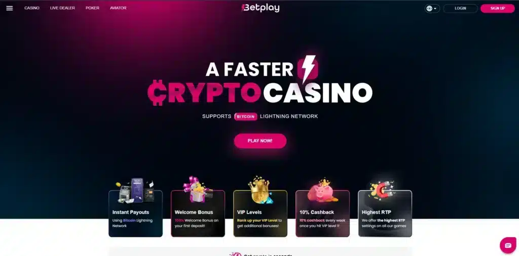 Betplay Casino website screenshot