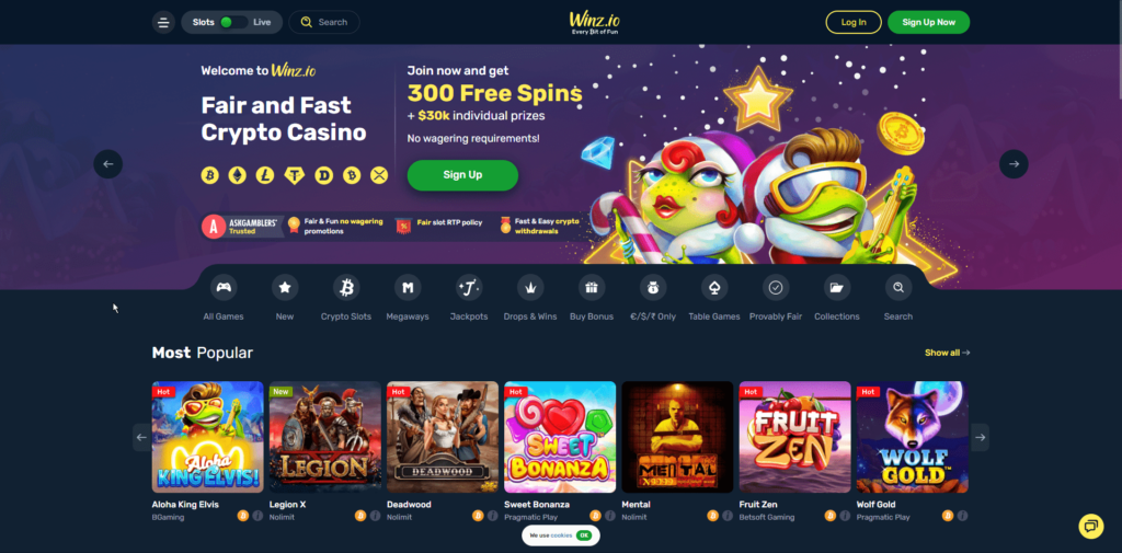 Winz.io A great place for casino games and sports betting, Best Monero Casinos