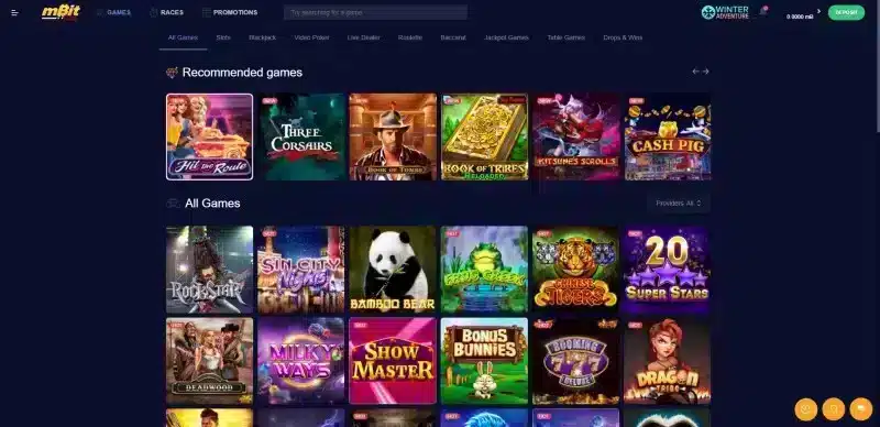 mBit Casino website 