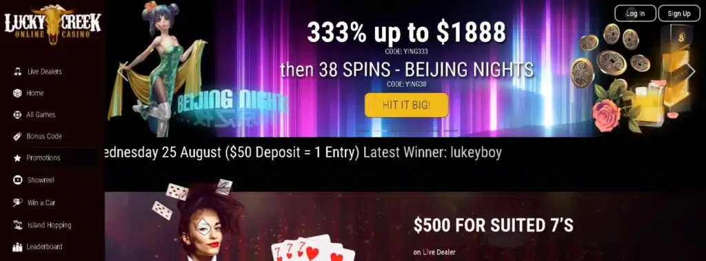 Who owns Lucky Creek Online Casino?