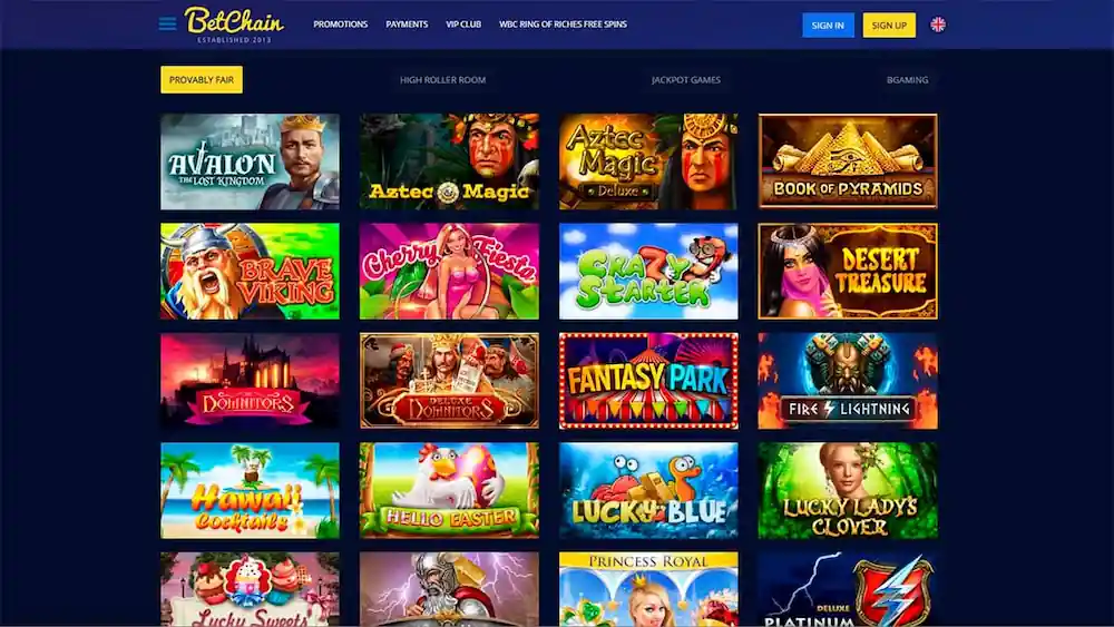 BetChain Casino review  Features