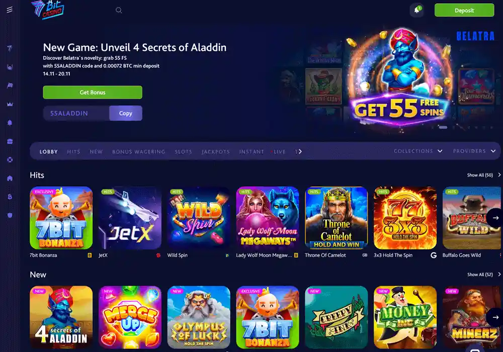 7bit casino review: Wide Selection of Games