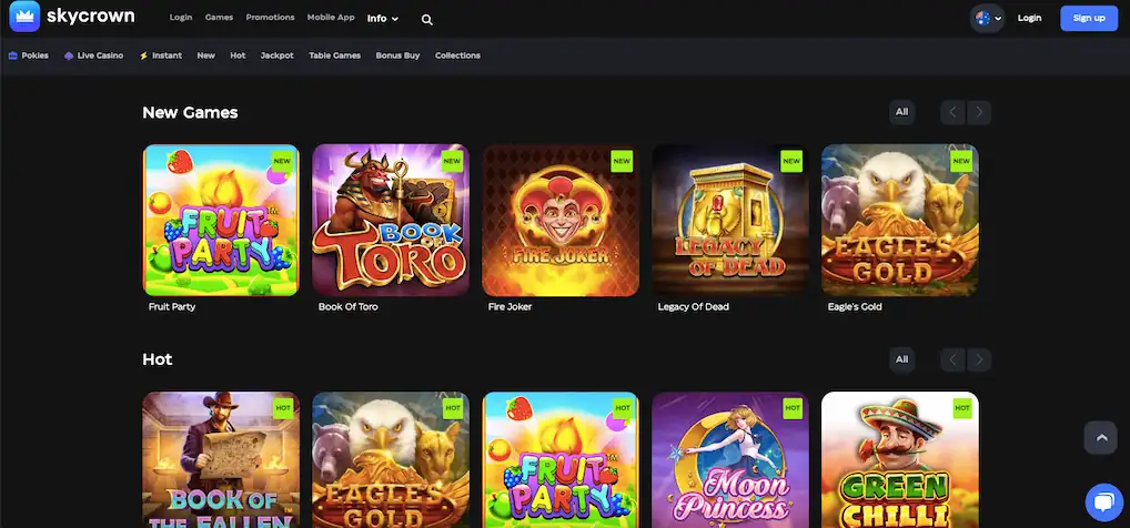 Skycrown casino review: online casino games 