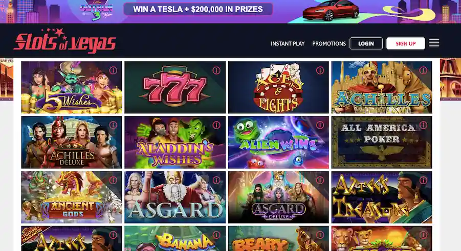 Is Slots of Vegas Casino Legit? Games