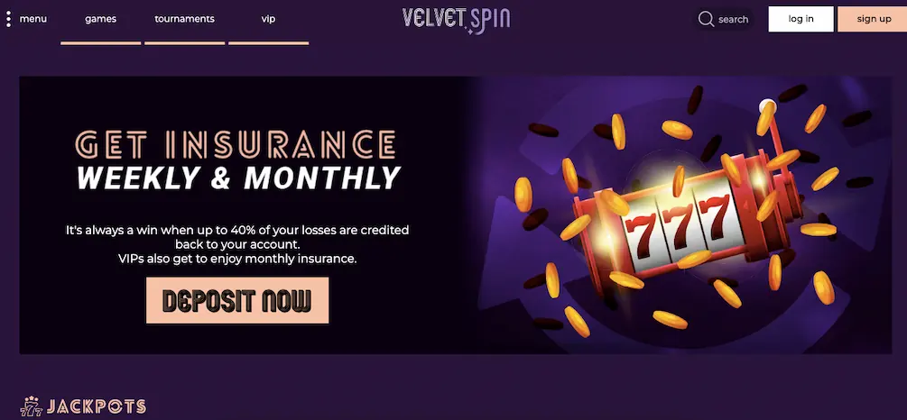 Velvet Spins casino login